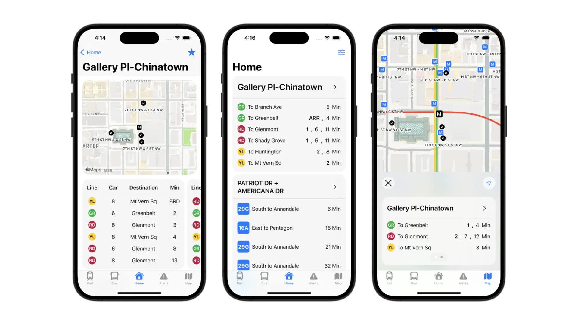 DC Metro iOS App Screenshots